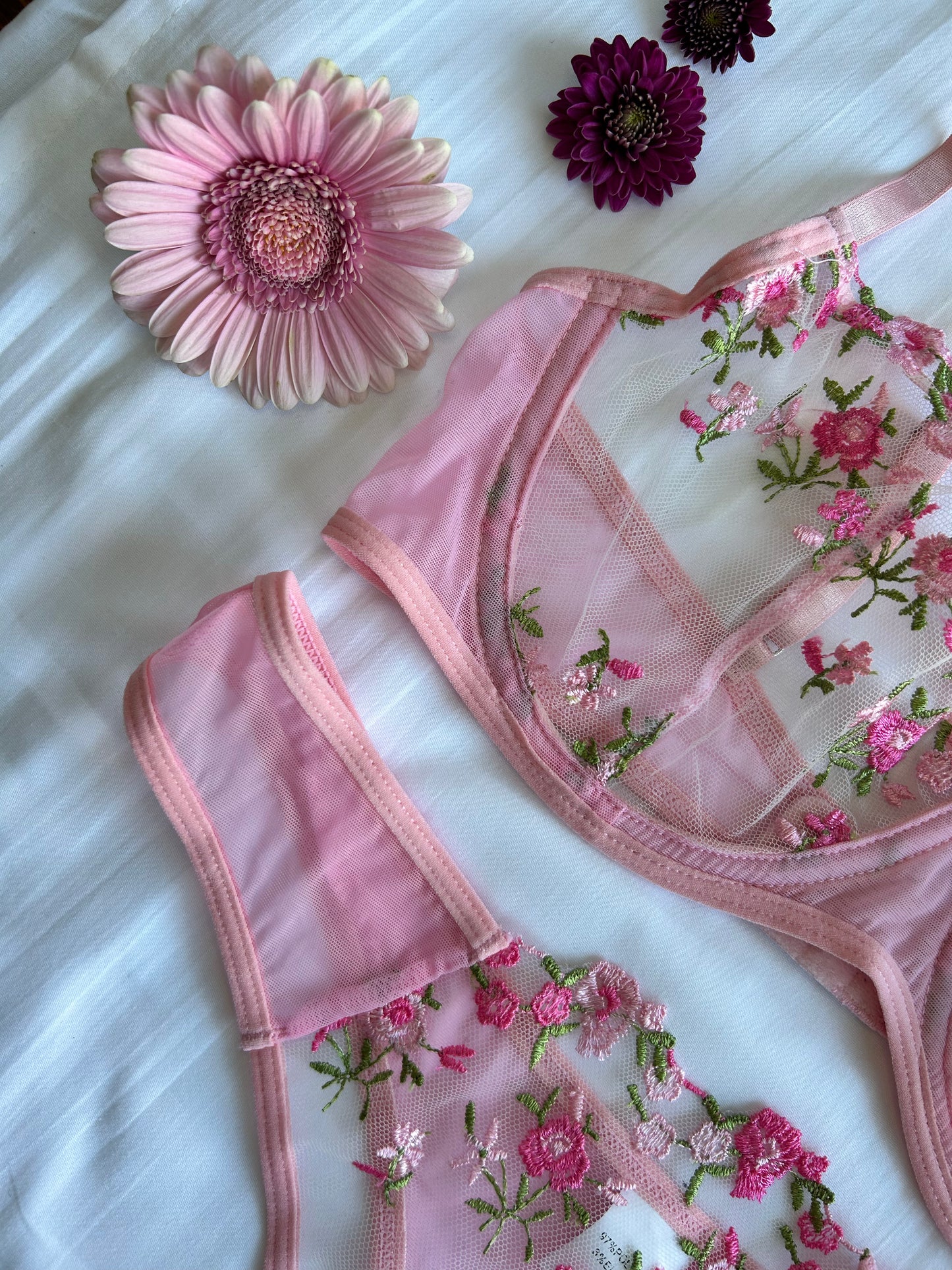 Blush Peony Set ๐ธ Soft Floral Lace Lingerie | Mila Gray