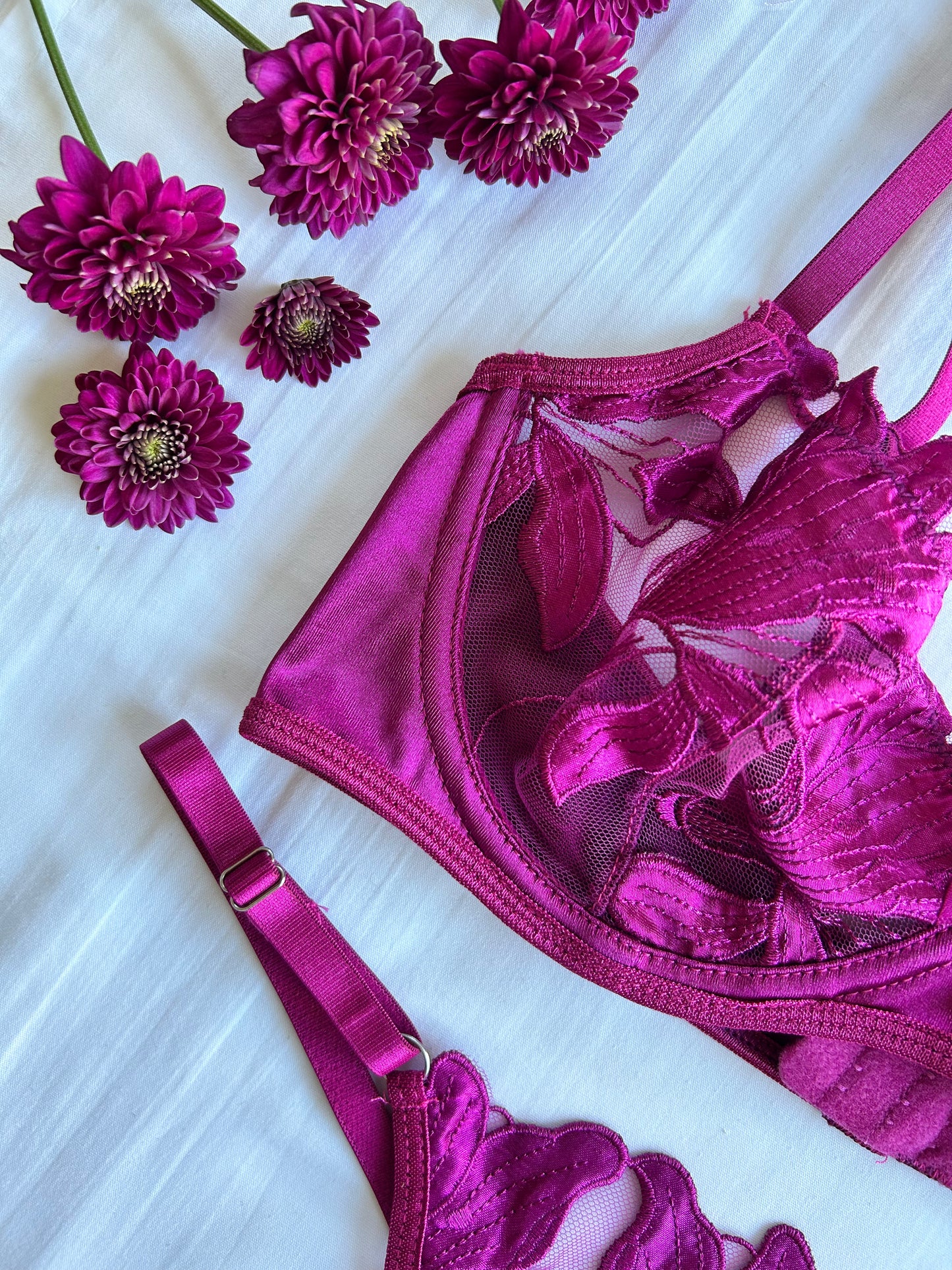 amethyst lace lingerie set
