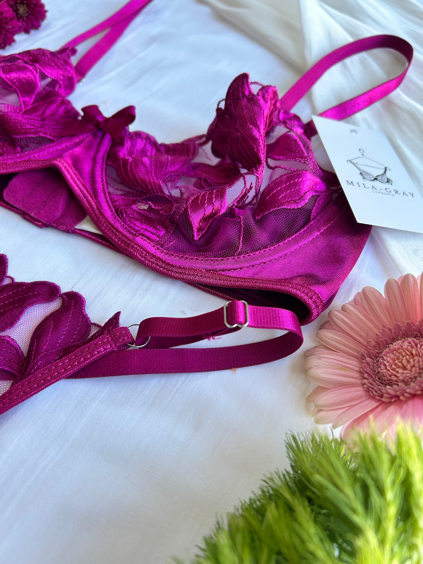 amethyst lace lingerie set