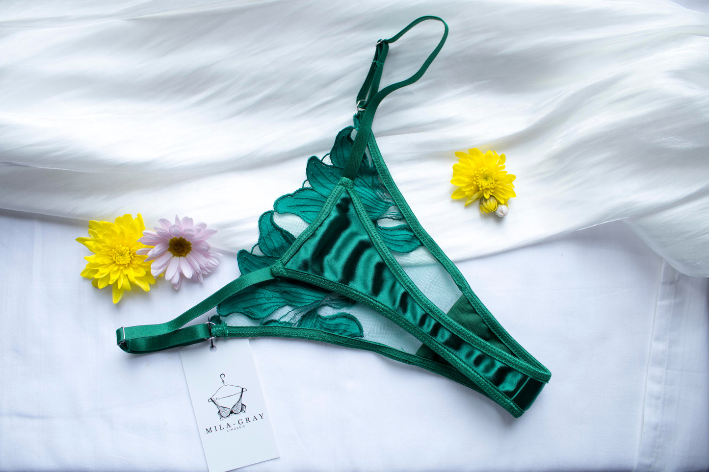 Emerald Ivy Set ๐ฟโ Green Floral Lace Lingerie | Mila Gray