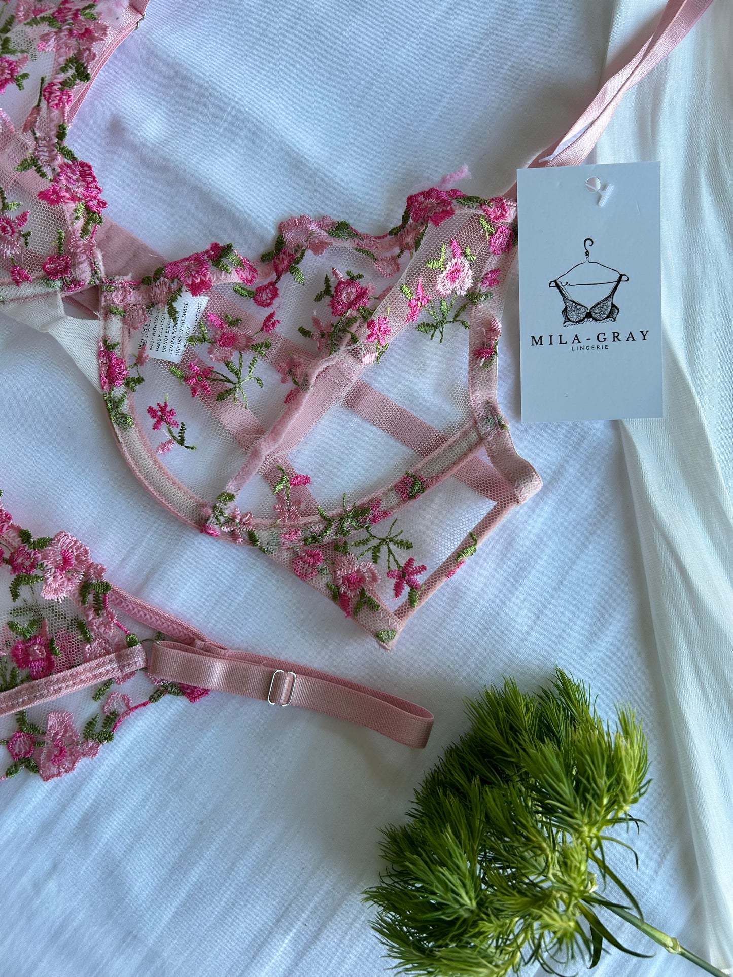 pink lace bralette rose dahlia