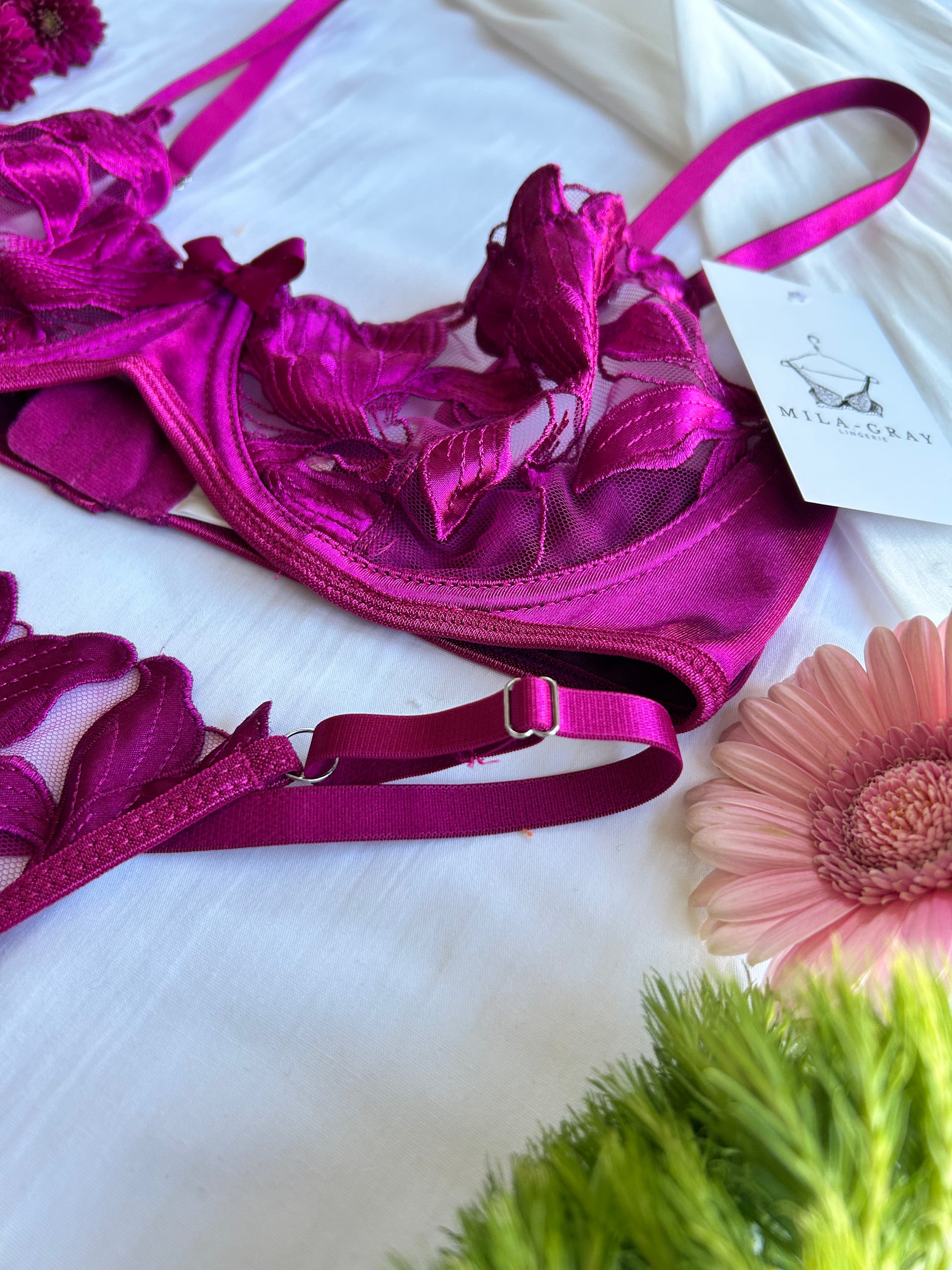 amethyst lace lingerie set
