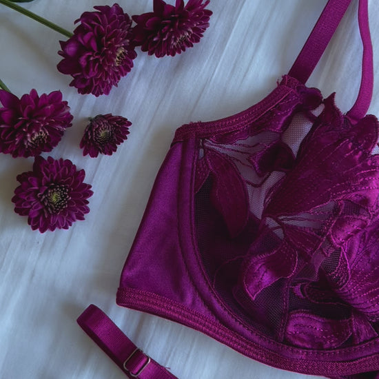 amethyst lace lingerie set