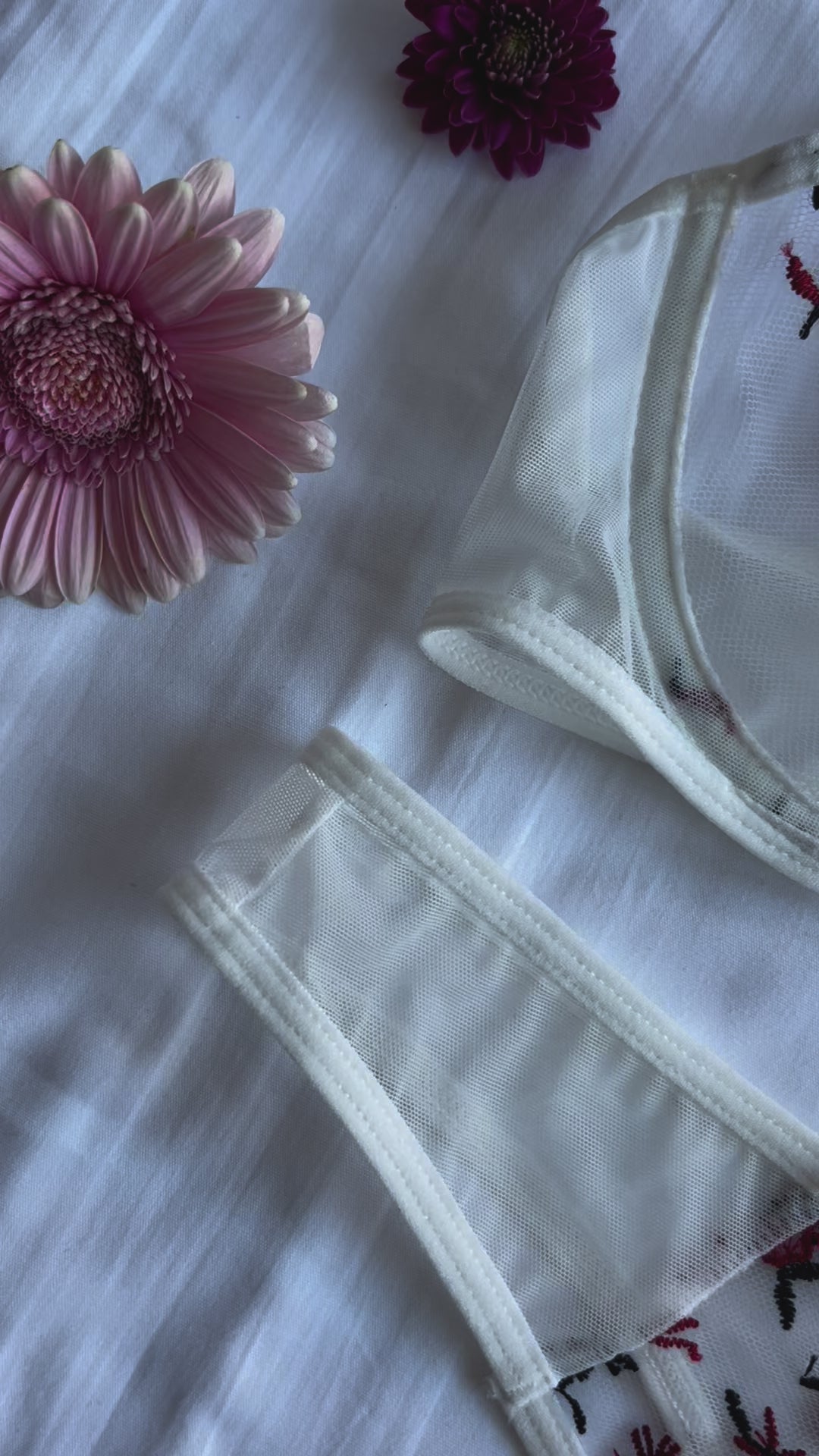 high-cut ivory lace panty